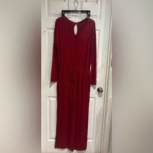 Colleen Lopez Burgundy Long Sleeve Dress